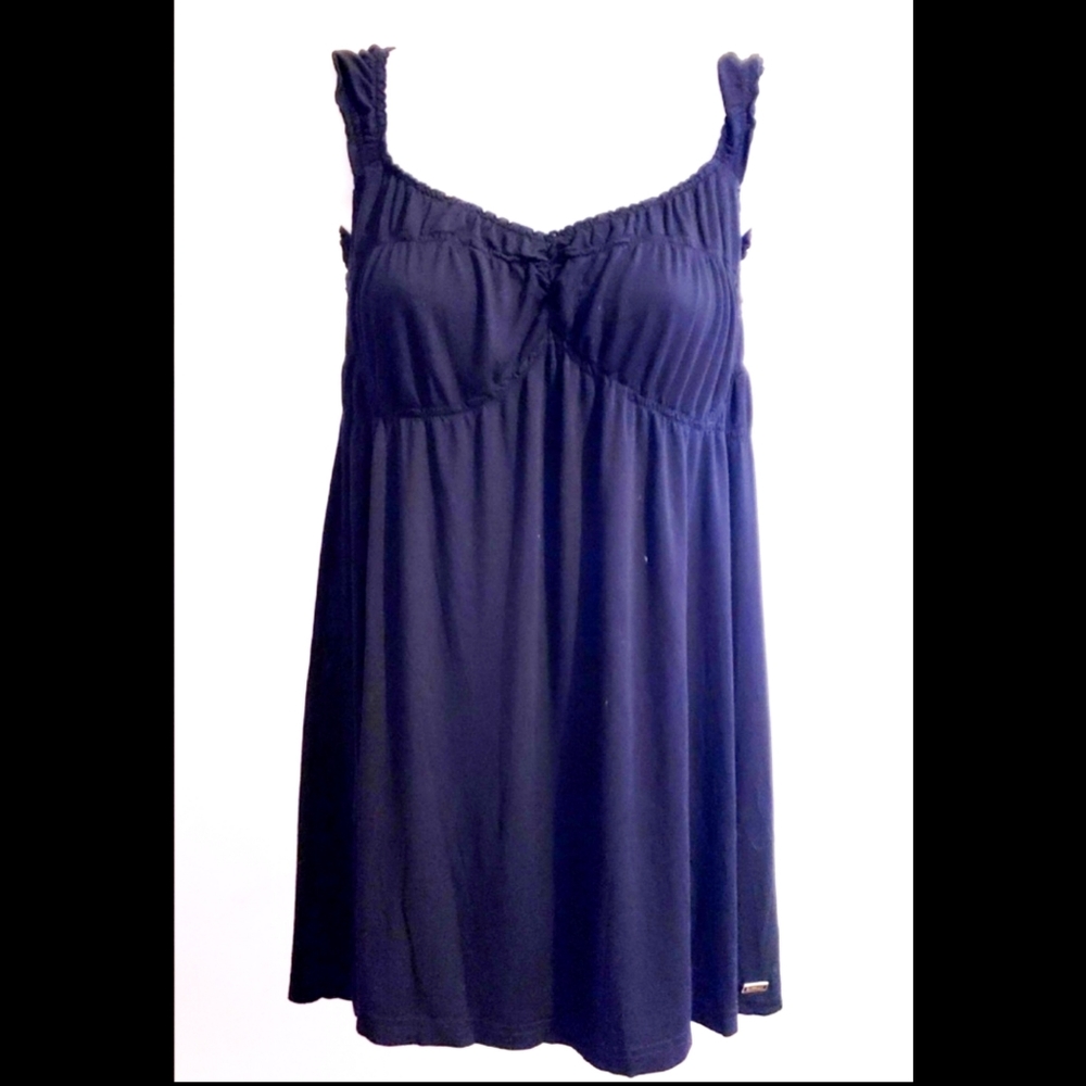 Buffalo David Bitton Black Sleeveless Tunic Top.